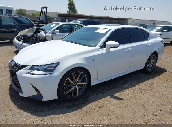 JTHBZ1BL6KA019031 2019 LEXUS GS 350 White Առջևի ձախ երեք քառորդ տեսարան