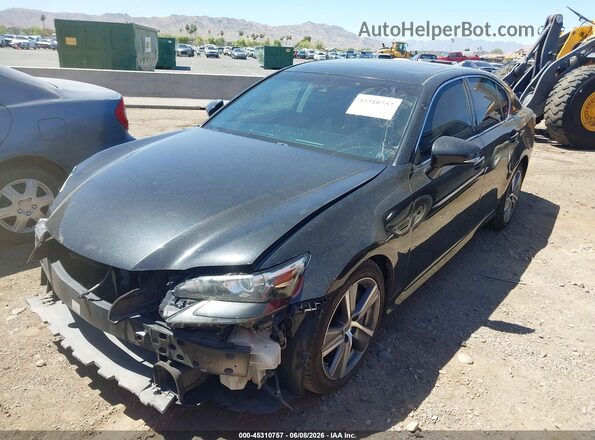 JTHBZ1BL8HA009688 2017 LEXUS GS 350 Black წინა მარცხენა ხედი სამი მეოთხედიდან