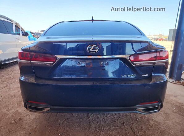 JTHC51FFXJ5001238 2018 LEXUS LS Blue Вид ззаду
