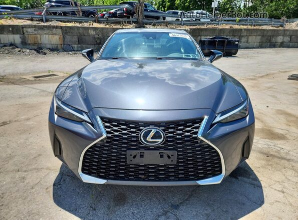 JTHC81F26M5043561 2021 LEXUS IS Gray წინა ხედი