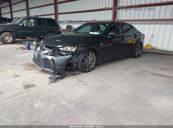 JTHCE1D27H5014376 2017 LEXUS IS 350 Black Առջևի ձախ երեք քառորդ տեսարան