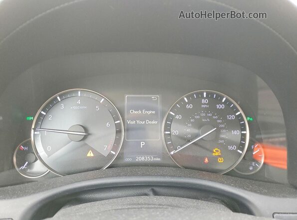 JTHCZ1BL5GA002460 2016 LEXUS GS White Вид щитка приладів