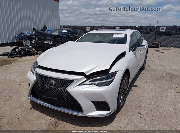 JTHD51FF0M5014010 2021 LEXUS LS 500 White Vista tres cuartos delantera izquierda