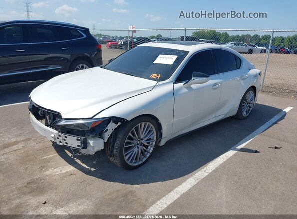 JTHDA1D20N5120759 2022 LEXUS IS 300 White Առջևի ձախ երեք քառորդ տեսարան