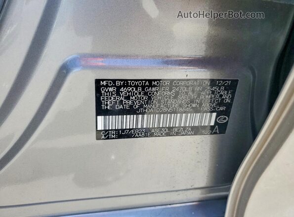 JTHDA1D28N5118645 2022 LEXUS IS Silver Вид підкапотного простору