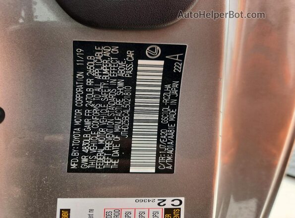 JTHDZ5BC4L5021810 2020 LEXUS RC Silver Widok komory silnika