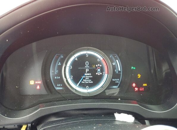 JTHGA5BC8L5010751 2020 LEXUS RC Red Widok zestawu wskaźników
