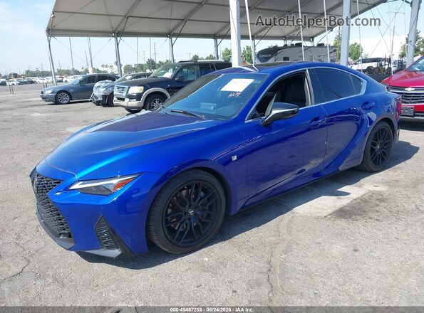 JTHGZ1B22M5048650 2021 LEXUS IS 350 Blue წინა მარცხენა ხედი სამი მეოთხედიდან