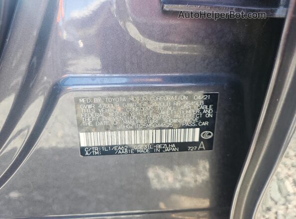 JTHGZ1B25M5044625 2021 LEXUS IS Black ძრავის განყოფილების ხედი