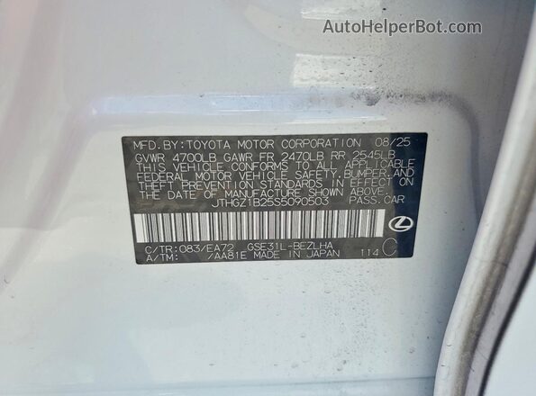 JTHGZ1B25S5090503 2025 LEXUS IS Белый 