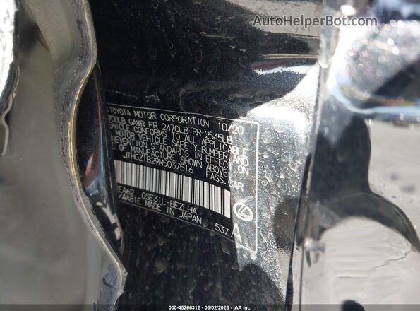 JTHGZ1B29M5037516 2021 LEXUS IS 350 Black Engine compartment view