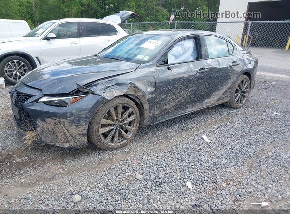 JTHGZ1E21S5042427 2025 LEXUS IS 350 Gray Vista tres cuartos delantera izquierda