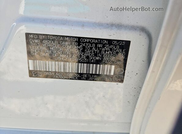 JTHGZ1E26P5031141 2023 LEXUS IS White 