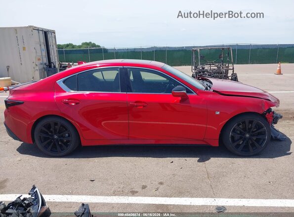 JTHGZ1E2XN5024917 2022 LEXUS IS 350 Red სალონის 360-გრადუსიანი ხედი