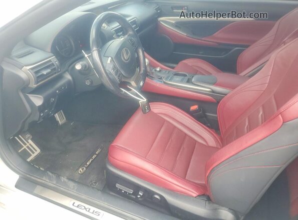 JTHHA5BC3G5003751 2016 LEXUS RC White Widok wnętrza z przodu