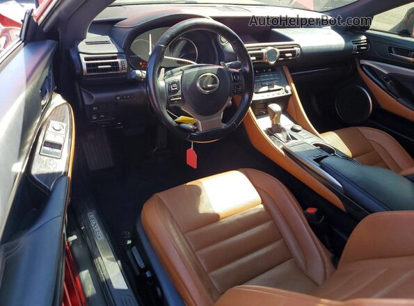 JTHHZ5BC1K5020422 2019 LEXUS RC Red Dashboard view