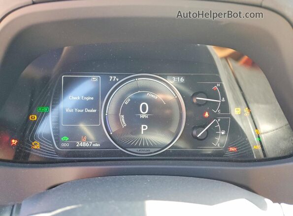 JTHP6JBH2R2181947 2024 LEXUS UX Серебряный Вид щитка приборов