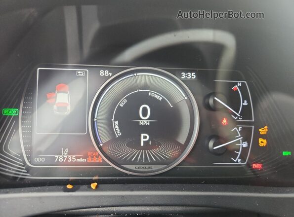 JTHP9JBH1L2022402 2020 LEXUS UX White Вид щитка приладів