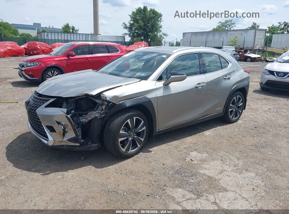 JTHP9JBH2L2020142 2020 LEXUS UX 250H Gray Առջևի ձախ երեք քառորդ տեսարան