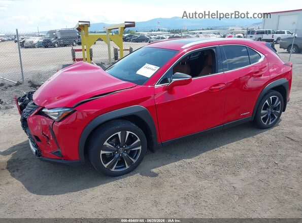 JTHP9JBH4M2037459 2021 LEXUS UX 250H Red Առջևի ձախ երեք քառորդ տեսարան
