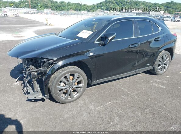 JTHR9JBH3N2061729 2022 LEXUS UX 250H Black Առջևի ձախ երեք քառորդ տեսարան