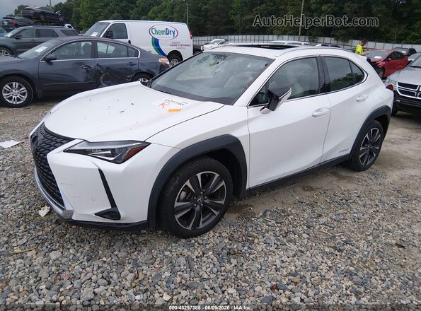 JTHU9JBH5K2004826 2019 LEXUS UX 250H White წინა მარცხენა ხედი სამი მეოთხედიდან