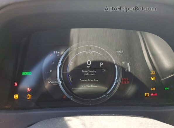 JTHU9JBH8K2018770 2019 LEXUS UX White Вид щитка приладів
