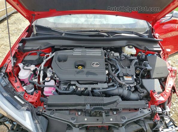 JTHUCJDH3S2010865 2025 LEXUS UX Red Vista del compartimento del motor