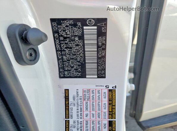 JTHX3JBH2M2034805 2021 LEXUS UX White ძრავის განყოფილების ხედი