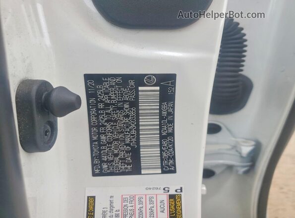 JTHX3JBH3M2033856 2021 LEXUS UX White 