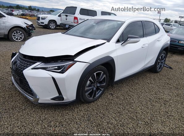 JTHX9JBH4N2059012 2022 LEXUS UX 250H White Առջևի ձախ երեք քառորդ տեսարան