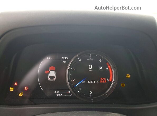 JTHY3JBH1K2002767 2019 LEXUS UX White Widok zestawu wskaźników