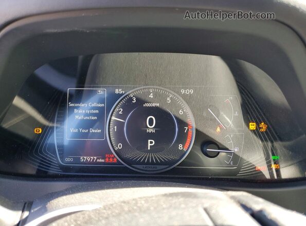 JTHY3JBH2K2014457 2019 LEXUS UX Gray Instrument cluster view
