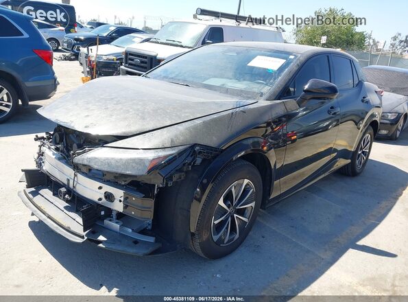 JTJAAAAB7PA018214 2023 LEXUS RZ 450E Black Առջևի ձախ երեք քառորդ տեսարան