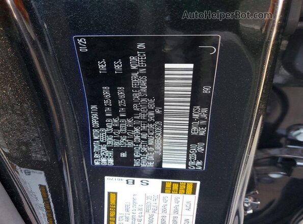JTJABABB4SA008728 2025 LEXUS RZ Black Vista de la etiqueta del VIN