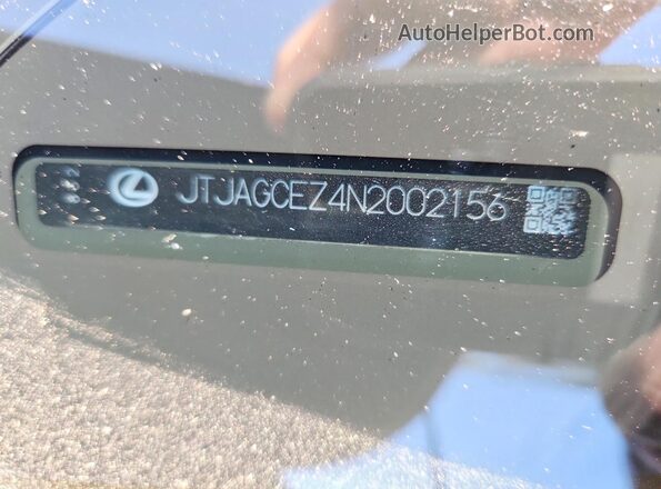 JTJAGCEZ4N2002156 2022 LEXUS NX Black VIN sticker view