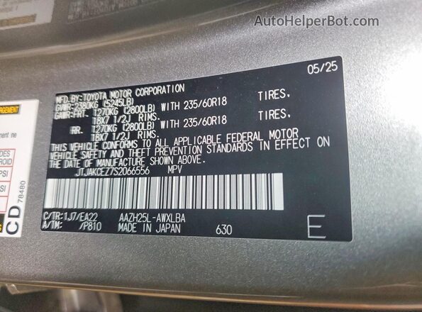 JTJAKCEZ7S2066556 2025 LEXUS NX Silver 