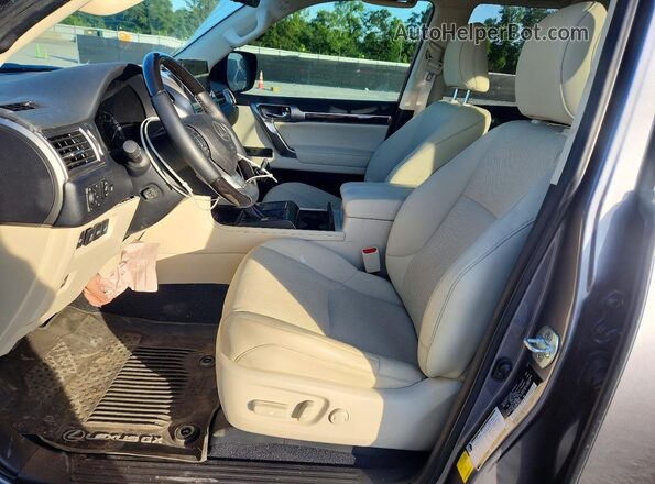 JTJAM7BX2P5382182 2023 LEXUS GX Gray Widok wnętrza z przodu