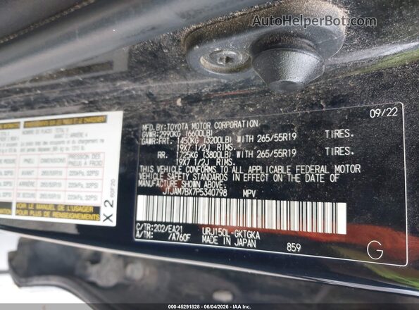 JTJAM7BX7P5340798 2023 LEXUS GX Black Engine compartment view
