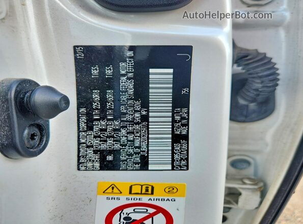 JTJBARBZ0G2059776 2016 LEXUS NX White Vista del compartimento del motor