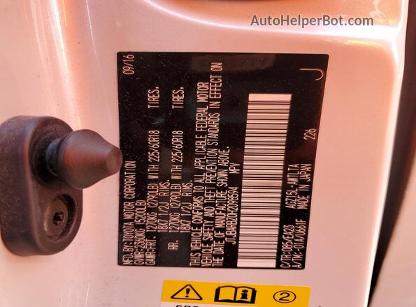 JTJBARBZ0H2098594 2017 LEXUS NX White 