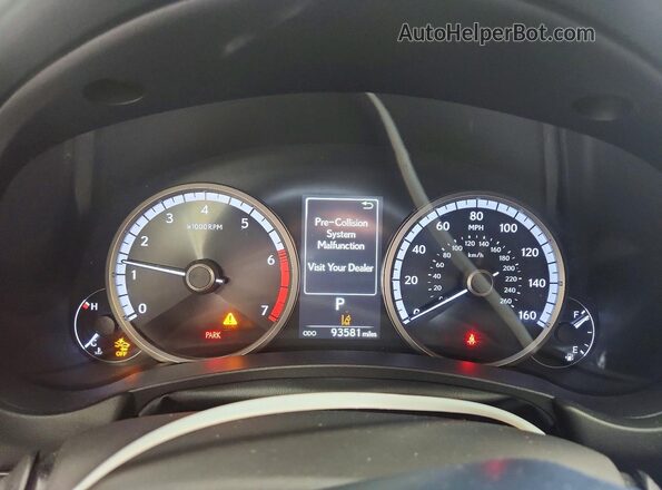 JTJBARBZ0K2200001 2019 LEXUS NX Black Widok zestawu wskaźników