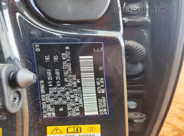 JTJBARBZ5J2173196 2018 LEXUS NX Black VIN sticker view