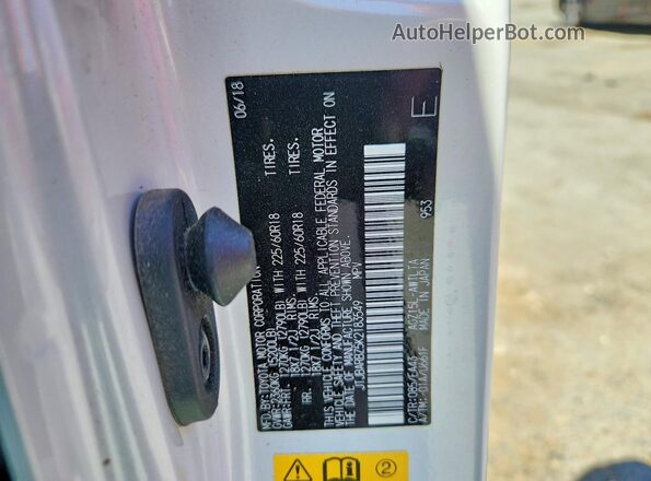 JTJBARBZ5K2183549 2019 LEXUS NX White Vista de la etiqueta del VIN