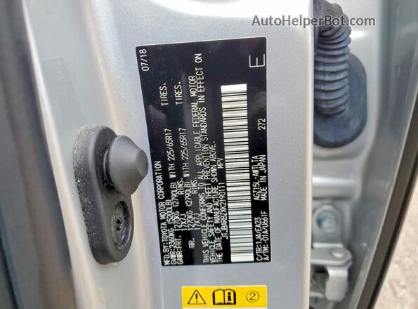 JTJBARBZXK2190111 2019 LEXUS NX Gray VIN կոդի պիտակի տեսք