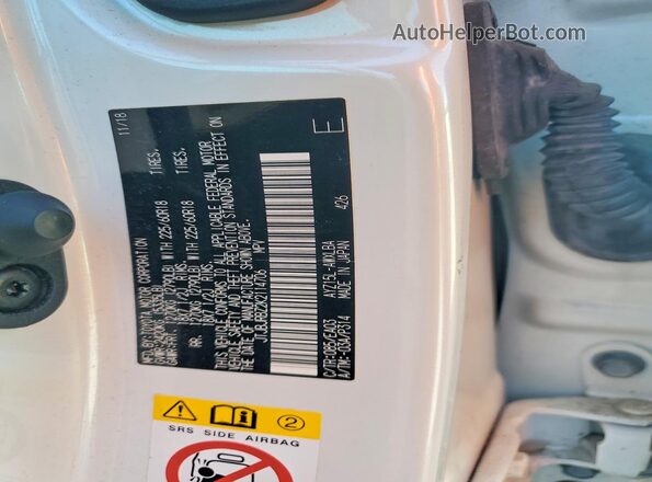 JTJBJRBZ2K2114706 2019 LEXUS NX White Вид наклейки з VIN-кодом