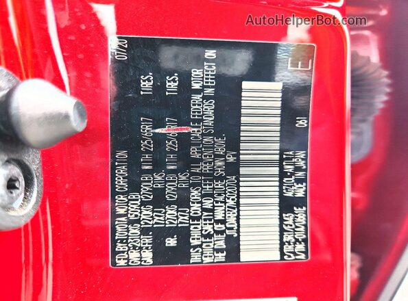 JTJDARBZ7M5020704 2021 LEXUS NX Red 