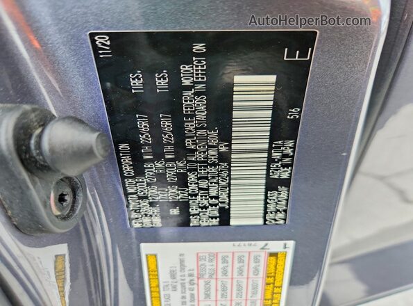JTJDARDZ1M2246784 2021 LEXUS NX Gray VIN կոդի պիտակի տեսք