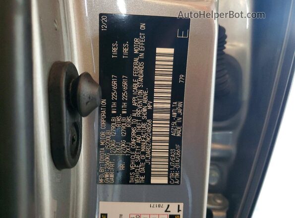 JTJDARDZ7M2248068 2021 LEXUS NX Silver 