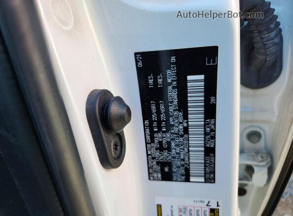 JTJDARDZ9M5028106 2021 LEXUS NX White VIN კოდის სტიკერის ხედი